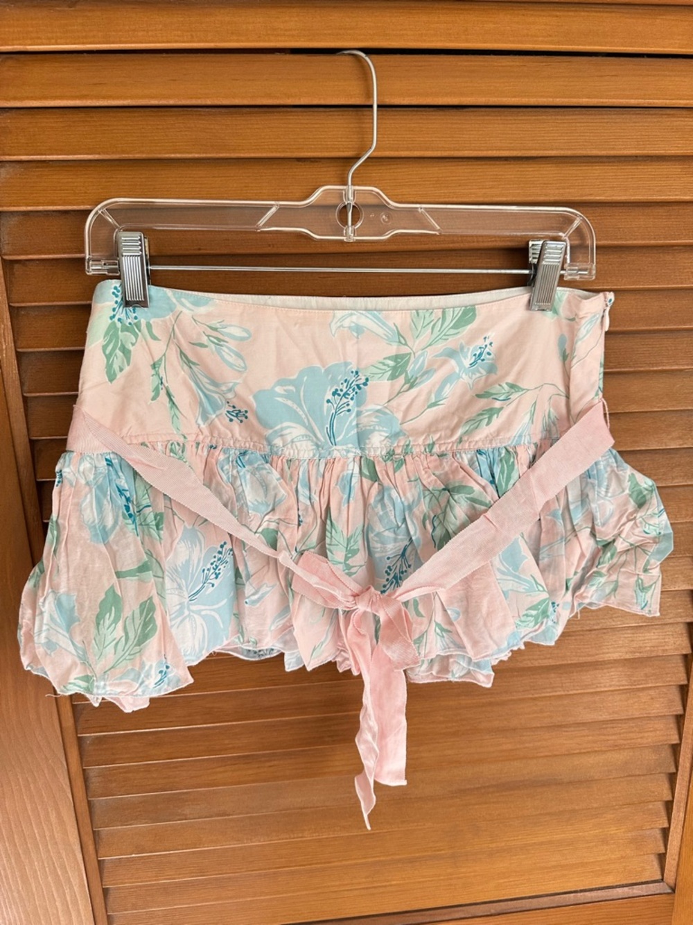 Y2K Abercrombie & Fitch Pink and White Label Cotton Skirt